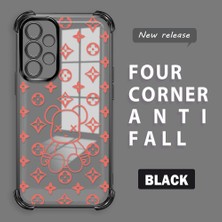 Ucuc Samsung Galaxy A32 Uyumlu Şeffaf Dört Köşe Kaplama Parlak Kenar Silikon Kılıf