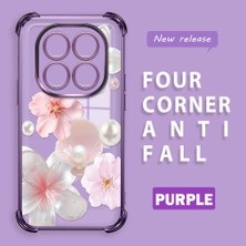 Ucuc Redmi Note 14 Pro 4g Uyumlu Şeffaf Dört Köşe Kaplama Parlak Kenar Silikon Kılıf