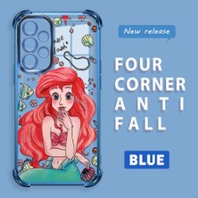 Ucuc Samsung Galaxy A32 Uyumlu Şeffaf Dört Köşe Kaplama Parlak Kenar Silikon Kılıf