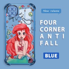 Ucuc Redmi 10A Uyumlu Şeffaf Dört Köşe Kaplama Parlak Kenar Silikon Kılıf