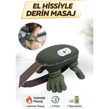 Smayling Gerçek El Hissi Boyun ve Omuz Masaj Aleti Isıtmalı Şarjlı Kablosuz Masaj Cihazı 3 Modlu Derin Doku Masajı
