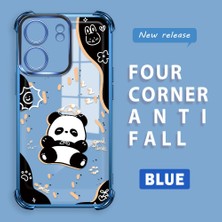 Ucuc Poco C65 Uyumlu Şeffaf Dört Köşe Kaplama Parlak Kenar Silikon Kılıf