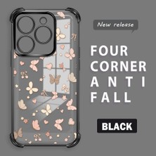 Ucuc Tecno Spark 20/20C Uyumlu Şeffaf Dört Köşe Kaplama Parlak Kenar Silikon Kılıf