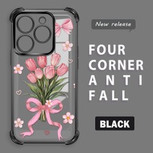 Ucuc Infinix Smart 8/8 Pro Uyumlu Şeffaf Dört Köşe Kaplama Parlak Kenar Silikon Kılıf