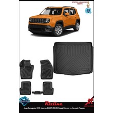 Rizline Jeep Renegade 2015 Sonrası Sabit Zemin Bagaj Havuzu ve Havuzlu Paspas