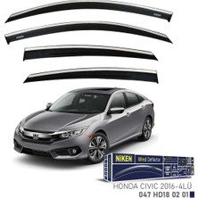 Niken Honda Cıvıc 2016 Kromlu Cam Rüzgarlığı 4lü