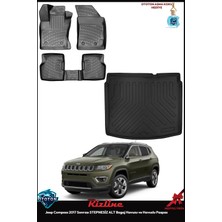 Rizline Jeep Compass 2017 Sonrası Stepnesiz Alt Bagaj Havuzu ve Havuzlu Paspas