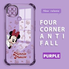 Ucuc Redmi 10A Uyumlu Şeffaf Dört Köşe Kaplama Parlak Kenar Silikon Kılıf