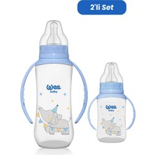 Wee Baby Klasik Kulplu Pp Biberon 150 ml ve 270 ml Biberon Seti - Mavi