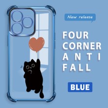 Ucuc Realme C53 Uyumlu Şeffaf Dört Köşe Kaplama Parlak Kenar Silikon Kılıf