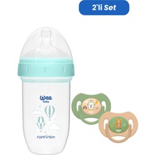 Wee Baby Nanninom Antikolik Geniş Ağızlı Biberon 250 ml ve Duo No: 1 Emzik