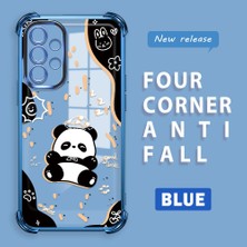 Ucuc Samsung Galaxy A52/A52S Uyumlu Şeffaf Dört Köşe Kaplama Parlak Kenar Silikon Kılıf