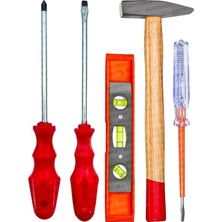 Moonshop 3lü Tornavida ve Çekiç ve Su Terazi Hediyeli...