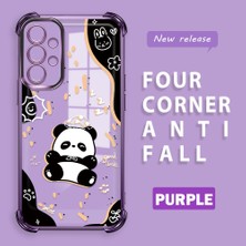 Ucuc Samsung Galaxy A73 Uyumlu Şeffaf Dört Köşe Kaplama Parlak Kenar Silikon Kılıf