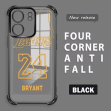 Ucuc Poco C65 Uyumlu Şeffaf Dört Köşe Kaplama Parlak Kenar Silikon Kılıf