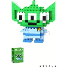Arvela Yeşil Uzaylı Bricks Karakter Figürü – Mini Blok Oyuncak