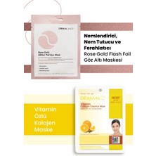 3 Katmanlı Rose Gold Göz Maskesi ve Aydınlatıcı, Sıkılaştırıcı, Arındırıcı Vitamin Özlü Kolajen Maske Seti