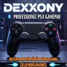 Dexxony Ps4 ve Pc Bilgisayar Uyumlu Kablolu & Kablosuz Oyun Kolu - Titreşimli Tam Fonksiyonlu Profesyonel Oyuncu Gamer Gamepad / Joystick