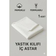 Suvay Pamuklu Fermuarlı Iç Yastık Kılıfı Beyaz Renkli Iç Astar Yastık Iç Kılıfı 50 x  70 Şilte