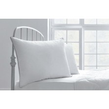 Linnda Home Sirius Kaz Tüyü Yastık 50 x 70 cm Beyaz Orta Sertlikte Yüksek Konforlu Dış Kumaş Microfiber
