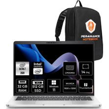 Dell Pro 14 Plus Intel Core Ultra 7 268V 32GB 512GB SSD 14" Fhd+ W11H Taşınabilir Bilgisayar & Per4 Çanta XCO210PB14250P307