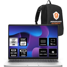 Dell Pro 16 Plus Intel Core Ultra 7 268V 32GB 1tb SSD 16" Fhd+ Fdos Taşınabilir Bilgisayar & Per4 Çanta XCO210PB16250P303