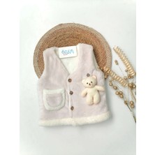 Dandini Krem Peluş Yelek Krem