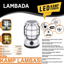 Keskin Sound Kamp Feneri Güneş Enerjili Çakarlı 10X16 cm