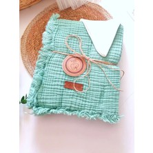 Müslin 4 Kat Battaniye(Kutulu) Yeşil