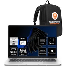 Dell Pro 14 Core 5 120U Notebook 128GB RAM 256GB SSD 14" FHD+ FreeDOS + Per4 Çanta BTO010PC14250P346