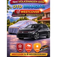 WestCover Volkswagen Golf  Uyumlu (Turuncu Dikişli-Ref) Oto Brandası,araba Çadırı