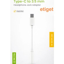 Etiget Type-C to 3.5mm DAC Kulaklık Adaptörü | Mikrofon Destekli