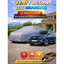 WestCover Yeni Hyundai Tucson  Uyumlu (Turuncu Dikişli-Ref) Oto Brandası,araba Çadırı