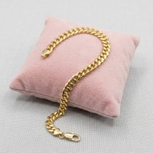 Museum Of You 14K Altın Kaplama Klasik Gurmet Zincir Bileklik 5mm - 20CM