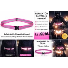 Vi Caro Pembe Pratik Reflektör Kemer Ayarlanabilir Gece Görünürlük Koşu Bisiklet Motor Güvenlik