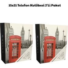 Bf Albüm Fotoğraf Albümü 15X21 100'LÜK Renkli Desenli Anı Albümü 2'li Paket (Telefon Kulübesi)