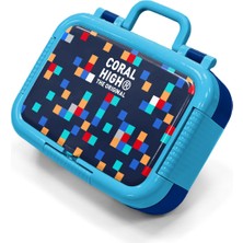 Coral High Kids Lacivert Geometrik Desenli Paslanmaz Çelik Beslenme Kabı 39135