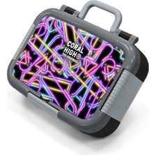 Coral High Kids Siyah Renkli Neon Desenli Paslanmaz Çelik Beslenme Kabı 39148