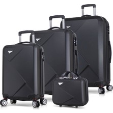 My Valice Diamond Abs 4'Lü Travel Valiz Seti Siyah