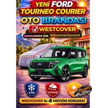 WestCover Yeni Kasa Ford Tourneo Courier 2026 Uyumlu (Turuncu Dikişli-Ref) Oto Brandası,araba Çadırı