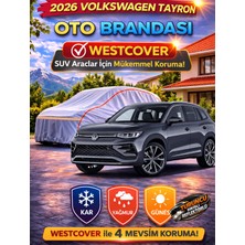 WestCover Yeni Volkswagen Tayron  Uyumlu (Turuncu Dikişli-Ref) Oto Brandası,araba Çadırı