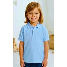 Şen Bebe Bebe Mavisi Polo Yaka Çocuk Tişört