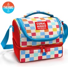 Coral High Kids Çok Renkli Dama Desenli Thermo Iki Katlı Beslenme Çantası 37205
