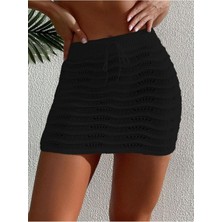 Stelol Kadın Bağcıklı Mini Triko Etek