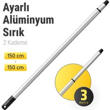 Badem10 (1 Adet) 1294 Alüminyum Gövdeli Ayarlanabilir 2 Kademeli Hafif Sırık Boya Badana Temizlik Fırça Sapı