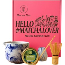 Mim And More Matcha Starter Pack - Chawan, Bambu Whisk, Chasen, Chasaku, Saf Matcha 25 gr Matcha Başlangıç Seti
