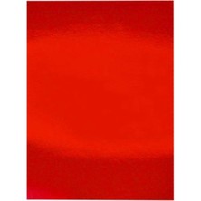 Sahra Metalik Fon Kartonu 50X70 Kırmızı Rulo Şeklinde - 6 Adet