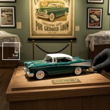 İki Yedi Konsept Yeşil Klasik Metal Araba Maketi Klasik Araba Modeli Dekoratif Ofis Masa Objesi Hediyelik Eşyalar