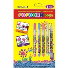 Dong-A Pop Corn Color Isıtılınca Kabaran Boya Kalemi 5'li Set Bilyalı Uc