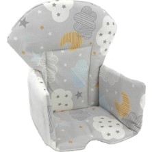 Kidsnino Gri Bulut Mama Sandalyesi Minderi Pamuk Kumaş Özellikli Konforlu Tasarım